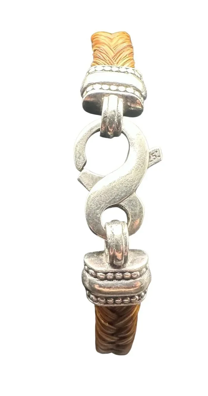 Equestrian Braided Horsehair Bracelet with Silver accents